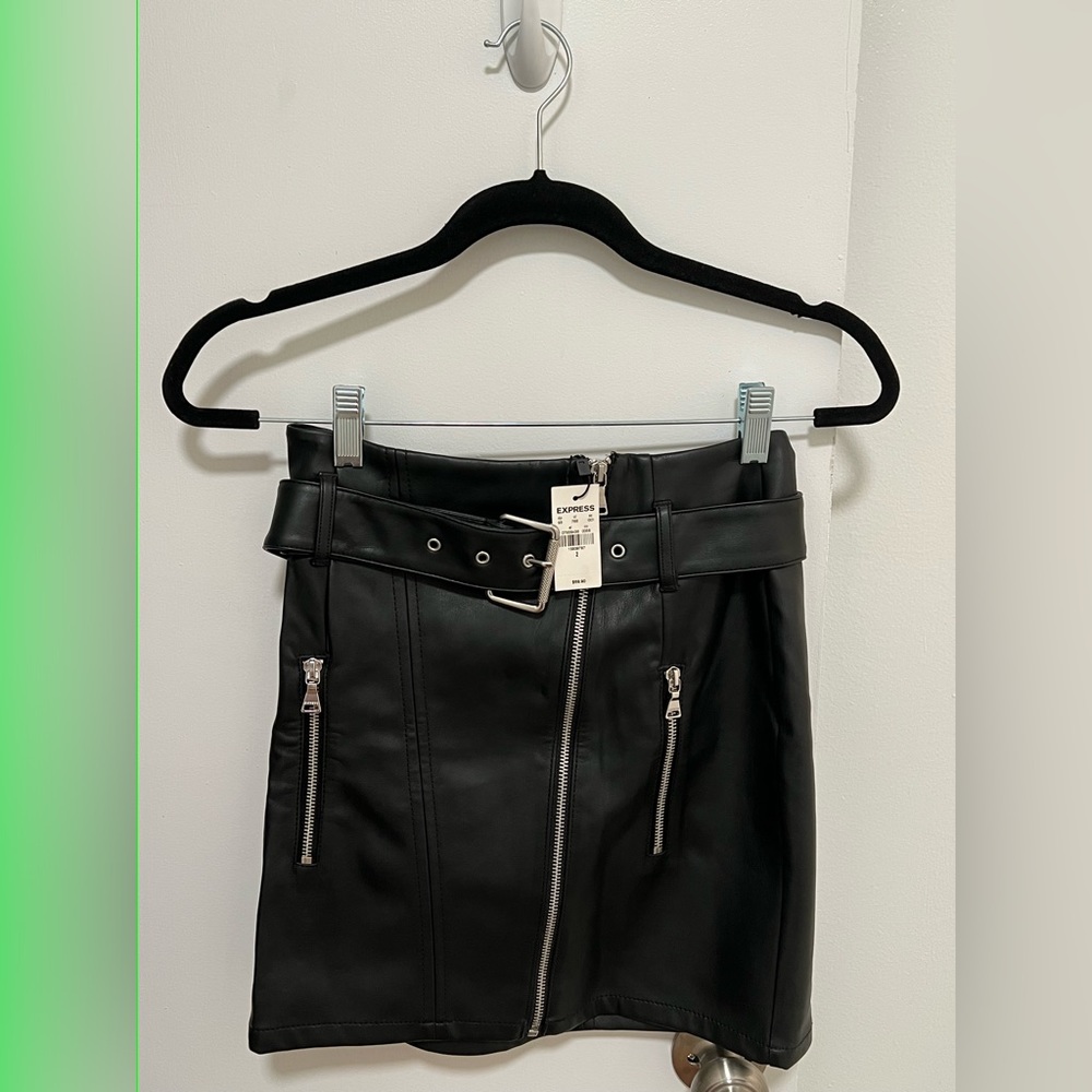 NWT EXPRESS Faux Leather Mini Skirt